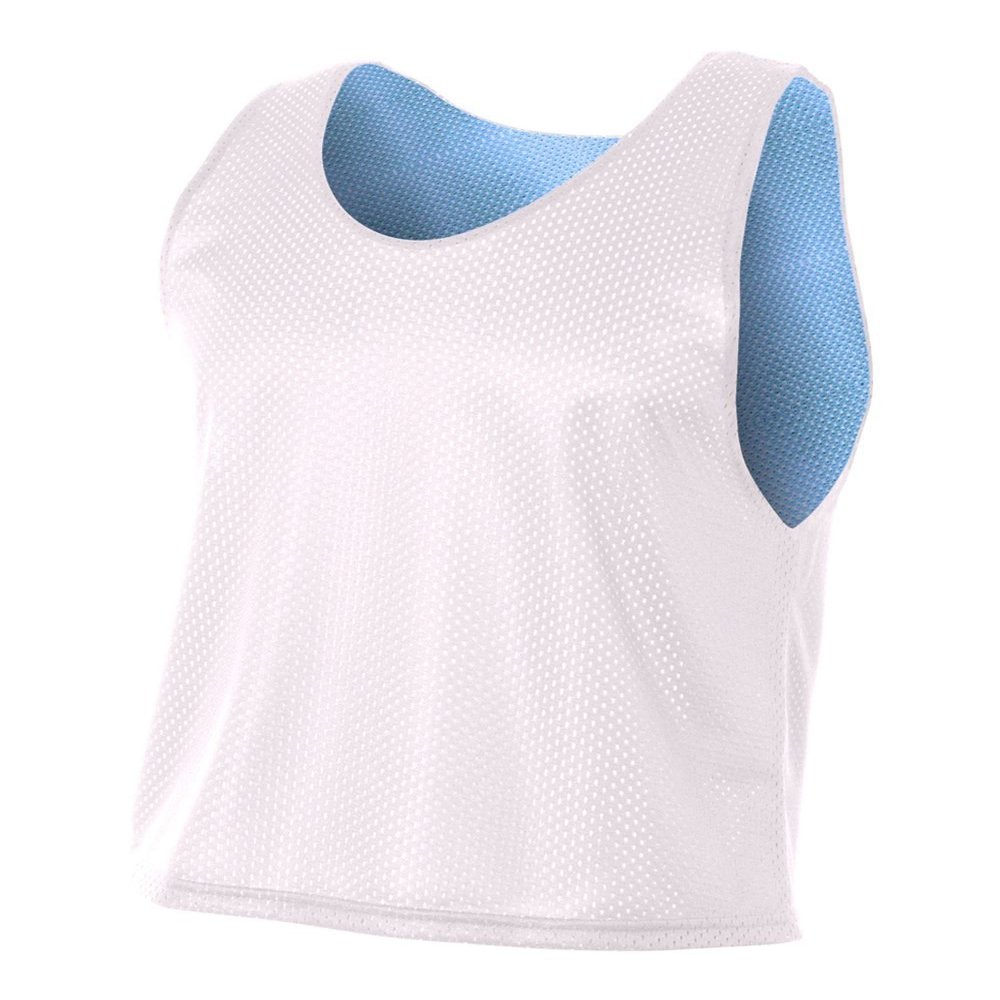 A4 Sportswear Light Blue/White Youth Small Reversible Jersey Pinnies