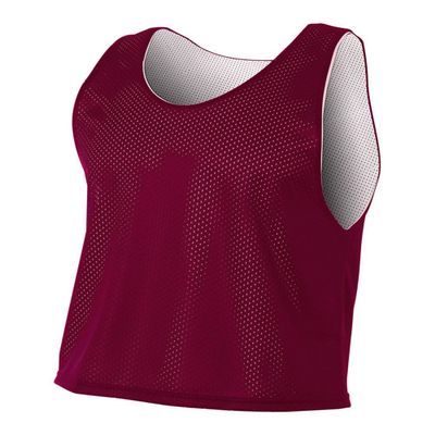 A4 Sportswear Maroon/White Youth Large Reversible Jersey Pinnies