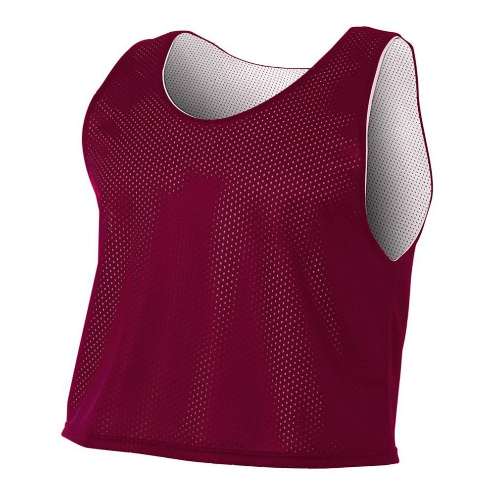 A4 Sportswear Maroon/White Youth XL Reversible Jersey Pinnies