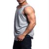 VICTORIOUS Solid Color Long Length Curved Hem Tank Top TT47 - Gray - 2X-Large - G14B view 4