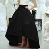 Lisong Women Taffeta Bowknot High-Low Prom Party Skirt 16 US Black view 2