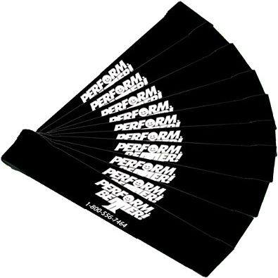 Perform Better Exercise Mini Band, Black-Extra Heavy - Set of 10 (Exercise Guide Included) (6543-pack)