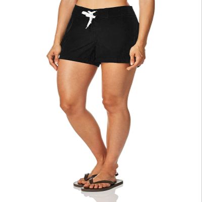Kanu Surf Women's Breeze Solid Stretch Boardshort, Black, 14