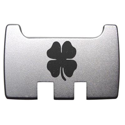 for Glock Rear Ambi Speed Slide Racker Back Plate MOS Optics Silver for Gen 1-5 Most Models Laser Engraved Image: 4 Leaf Clover