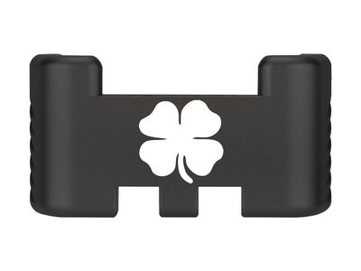 NDZ Performance Aluminum Slide Racker Assist Back Plate for Gen 1-5 Glock 17 19 19x 22 23 24 26 27 31 32 33 34 35 45 47 49, Improved Slide Grip, Black - 4 Leaf Clover