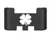 NDZ Performance Aluminum Slide Racker Assist Back Plate for Gen 1-5 Glock 17 19 19x 22 23 24 26 27 31 32 33 34 35 45 47 49, Improved Slide Grip, Black - 4 Leaf Clover view 1
