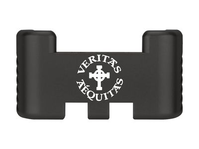 NDZ Performance Aluminum Slide Racker Assist Back Plate for Gen 1-5 Glock 17 19 19x 22 23 24 26 27 31 32 33 34 35 45 47 49, Improved Slide Grip, Black - Veritas Aequitas Bold