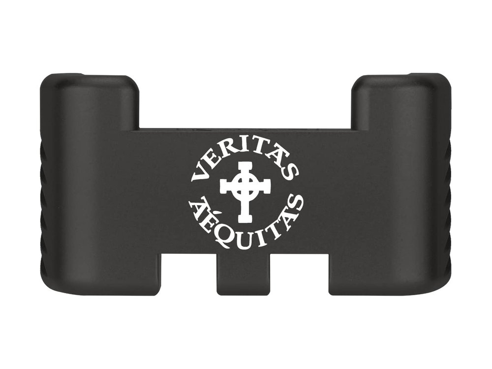 NDZ Performance Aluminum Slide Racker Assist Back Plate for Gen 1-5 Glock 17 19 19x 22 23 24 26 27 31 32 33 34 35 45 47 49, Improved Slide Grip, Black - Veritas Aequitas Bold
