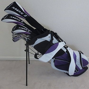 Ladies Golf Set Complete Womens Driver, Fairway Wood, Hybrid, Irons Putter & Bag Purple Color Right Handed