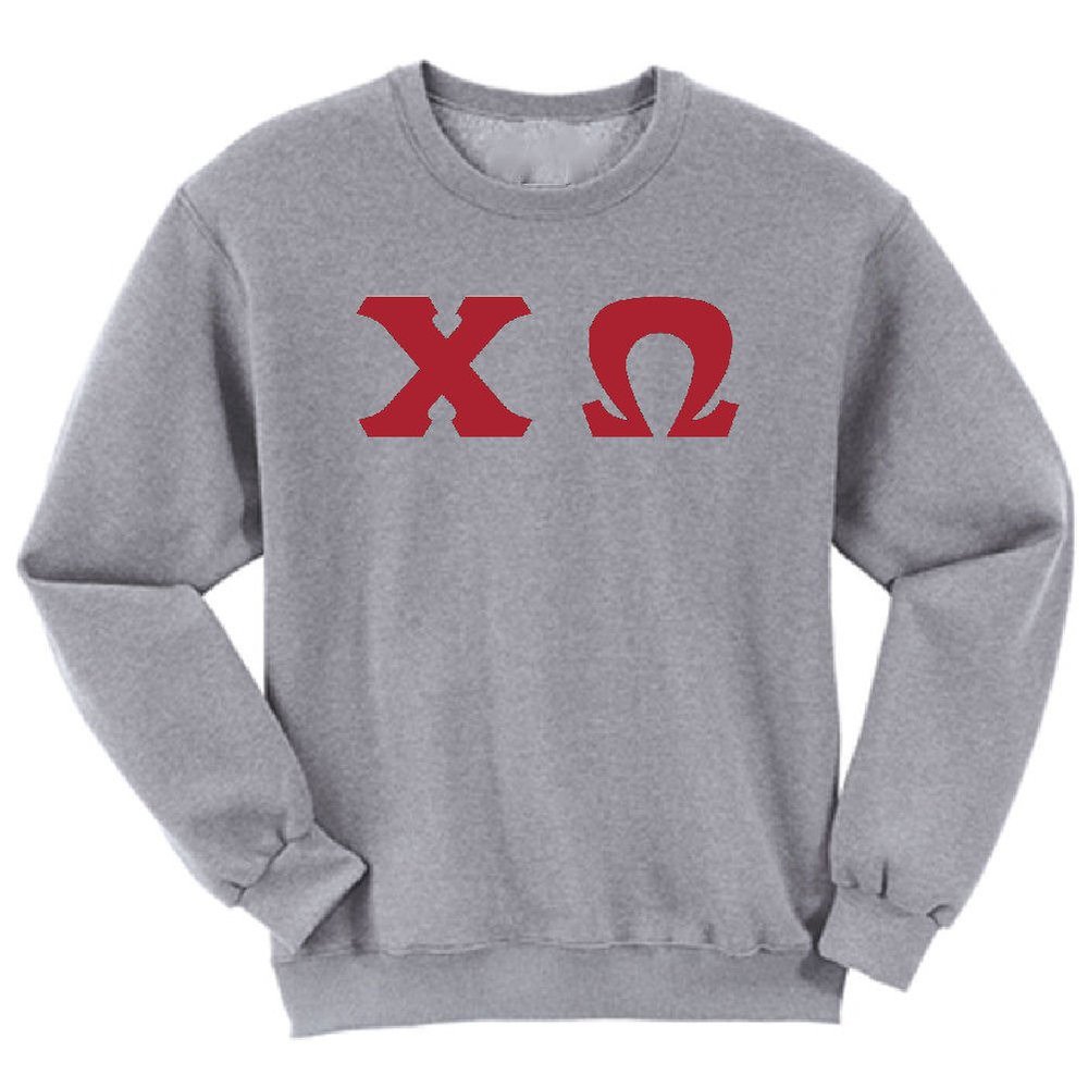 Mega Greek Womens Chi Omega Oxford Sweatshirt Medium Red