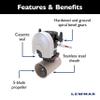 Lewmar 110TT Boat Thruster Kit 1.5 W, Single 5-Blade Propeller, 1.5kW 2.0 HP 12-Volt Motor with Joystick Control, 7-Meter Cable, Thrust Tunnel, Fuse and Holder view 4