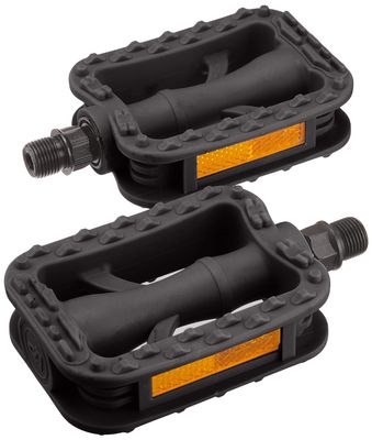Bridgestone VP-308.A P4376 F460169BLC Bicycle Pedal, Resin with Reflector, Black
