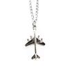 2Pcs Ancient Silver Airplane Necklace, Airplane Jewelry, Airplane Pendant, Charm Necklace,traveler Necklace view 1
