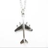 2Pcs Ancient Silver Airplane Necklace, Airplane Jewelry, Airplane Pendant, Charm Necklace,traveler Necklace view 2