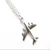 2Pcs Ancient Silver Airplane Necklace, Airplane Jewelry, Airplane Pendant, Charm Necklace,traveler Necklace view 4