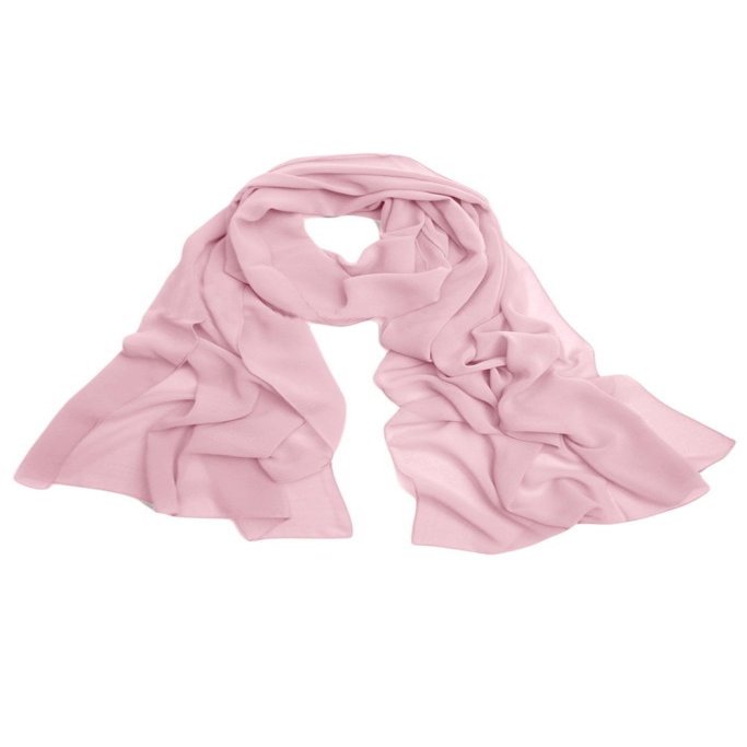 Snowskite Women's Elegant Chiffon Evening Party Dress Shawls Scarves Light Pink