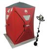 Nordic Legend 33cc Power Ice Auger and Portable Two Man Shelter Combo view 1