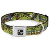 Dog Collar Seatbelt Buckle Truth and Justice Green 16 to 23 Inches 1.5 Inch Wide view 1