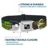 Dog Collar Seatbelt Buckle Truth and Justice Green 16 to 23 Inches 1.5 Inch Wide view 4