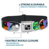 Buckle-Down Seatbelt Buckle Dog Collar - Eighties Arcade Multi Neon Stripes - 1" Wide - Fits 9-15" Neck - Small view 4