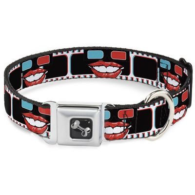 Buckle-Down Seatbelt Buckle Dog Collar - 3-D Filmstrip - 1" Wide - Fits 11-17" Neck - Medium