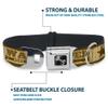 Buckle-Down Seatbelt Buckle Dog Collar - WANTED-DEAD OR ALIVE/Star Tans - 1" Wide - Fits 11-17" Neck - Medium view 4