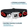 Buckle-Down Seatbelt Buckle Dog Collar - Kisses - 1" Wide - Fits 9-15" Neck - Small, Multicolor view 4