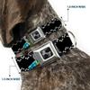 Buckle-Down Seatbelt Buckle Dog Collar - Panda Bling - 1.5" Wide - Fits 16-23" Neck - Medium view 2