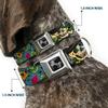 Buckle-Down Seatbelt Buckle Dog Collar - Death or Glory CLOSE-UP Gray - 1" Wide - Fits 11-17" Neck - Medium view 2