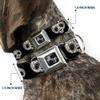 Buckle-Down Seatbelt Buckle Dog Collar - Panda Bear Sugar Skull Black/White - 1.5" Wide - Fits 16-23" Neck - Medium view 2