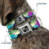Buckle-Down Seatbelt Buckle Dog Collar - Octopus Superhero Cartoon - 1" Wide - Fits 9-15" Neck - Small view 2