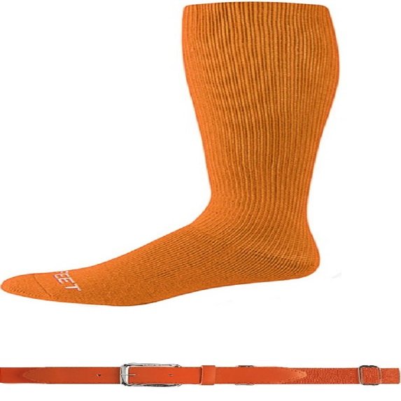 Pro Feet Baseball/Soccer/Softball Socks - 2 Pair Plus Youth BeltLittle Kid's 7-9Orange