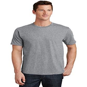 Port & Company Men's 100% Ring Spun Cotton Fan Favorite Tee-Athletic Heather-Medium [Apparel]