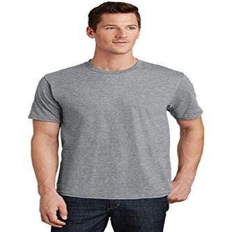 Port & Company Men's 100% Ring Spun Cotton Fan Favorite Tee-Athletic Heather-Medium [Apparel]