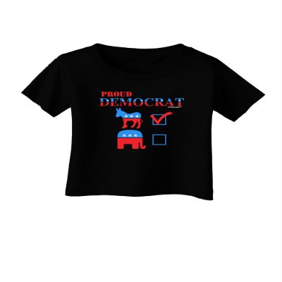 TOOLOUD Proud Democrat Checkmark Infant T-Shirt Dark Black - 06Months