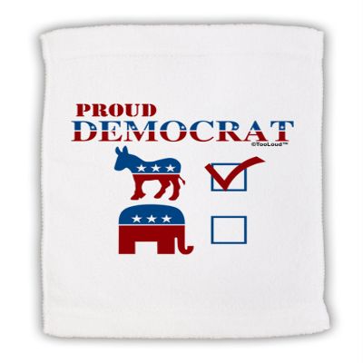 TOOLOUD Proud Democrat Checkmark Micro Terry Sport Towel 15" x 22"
