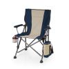 PICNIC TIME Outlander XL Heavy Duty Folding Camping Chair with Insulated Cooler, Oversized Portable Lawn, Beach & Camp Chair with Cup Holder, Storage Pocket, Carry Bag, 400 lb Capacity (Navy Blue) view 1