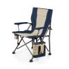 PICNIC TIME Outlander XL Heavy Duty Folding Camping Chair with Insulated Cooler, Oversized Portable Lawn, Beach & Camp Chair with Cup Holder, Storage Pocket, Carry Bag, 400 lb Capacity (Navy Blue) view 3