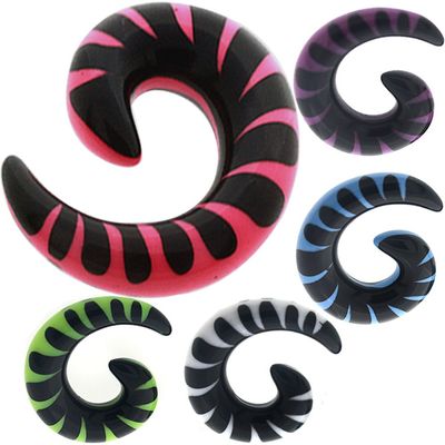 0 gauges 0g spiral ear plugs tunnels flare Claw Taper expander stretcher fit MoDTanOiz 0g 8mm