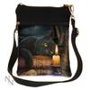 Nemesis Now The Witching Hour Shoulder Bag, Lisa Parker Artwork, Enchanted Black Cat Occult Books Design, Adjustable Strap, 23cm view 1