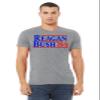 P&B Reagan Bush 84 (Blue Text) Men's T-Shirt, 2XL, H. Grey view 3