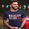 P&B Reagan Bush 84 (Blue Text) Men's T-Shirt, 2XL, H. Grey view 4