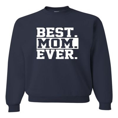 Go All Out Small Navy Adult Best Mom Ever #1 Mom World's Best Mom Mother's Day Sweatshirt Crewneck