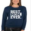 Go All Out Small Navy Adult Best Mom Ever #1 Mom World's Best Mom Mother's Day Sweatshirt Crewneck view 3