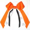 Sublimation Specialties Softball Baseball Hair Bow - Made in The USA, White Pony Band (Orange/Black) view 1