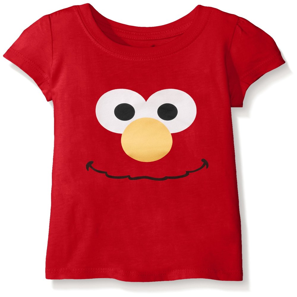 Sesame Street baby girls Short Sleeve Tee Shirt Maternity Blouse, Red Cherry, 2T US