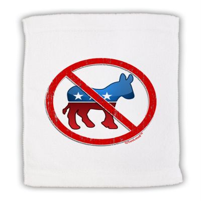 TOOLOUD Distressed No Democrats Sign Micro Terry Sport Towel 15" x 22"