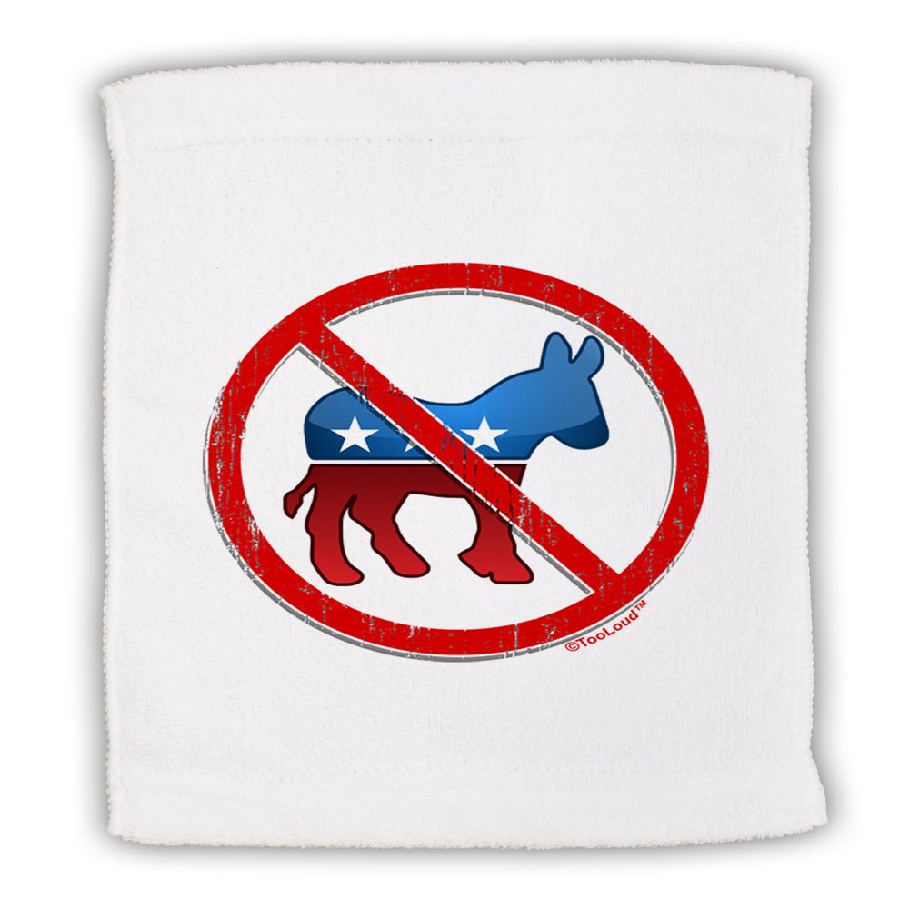 TOOLOUD Distressed No Democrats Sign Micro Terry Sport Towel 15" x 22"