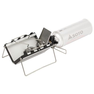 SOTO ST-320 Single Burner, Ultra-Thin, 1.0 inches (2.5 cm) Thick, With Storage Case, ,Solo, Camping, Touring, G-Stove