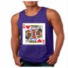 ALLNTRENDS Couple Tank Tops Queen and King Cards Valentine's Day Love T Shirt (Women's L Men's XL, Purple) view 1